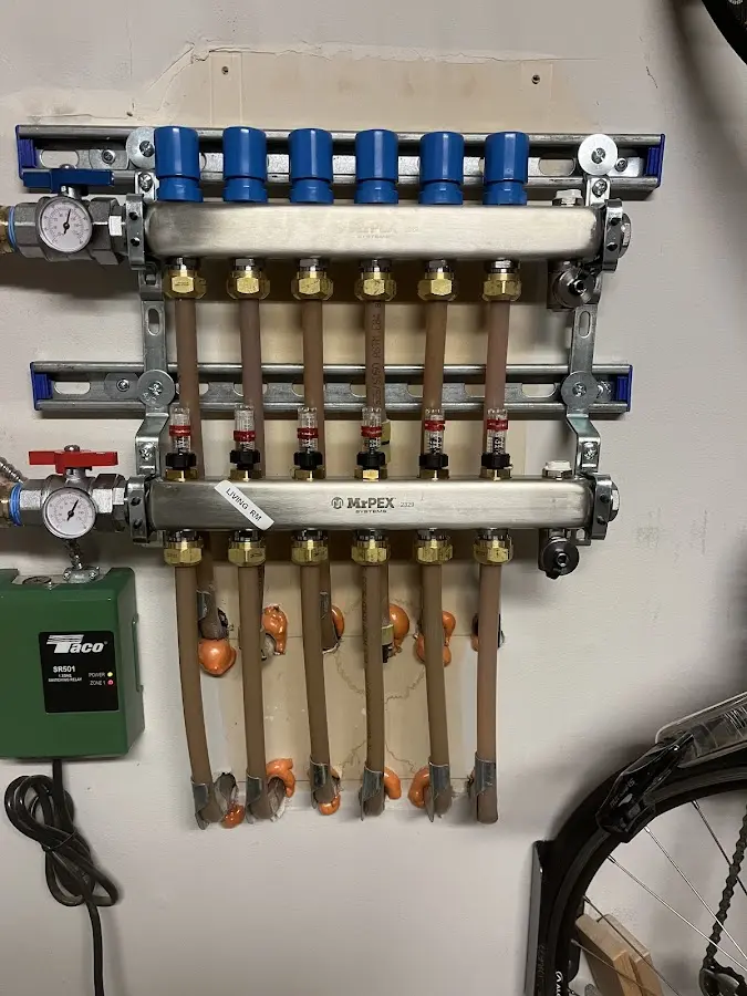 Plumber performing Gas Leak Detection at a residential property in Huntingdon